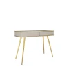 Beżowa toaletka Oro T102 MDF konsola 102 cm ze złotymi nogami miniatura