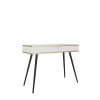 Biała toaletka Oro T102 MDF konsola 102 cm z czarnymi nogami miniatura