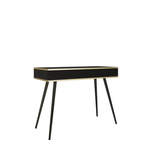 Czarna toaletka Oro T102 MDF konsola 102 cm z czarnymi nogami miniatura