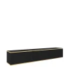 Czarna szafka pod telewizor Oro RTV175 wisząca, gładkie fronty MDF, złote obrzeże ABS, szerokość 175 cm miniatura
