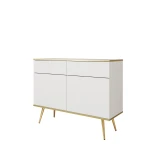 Komoda Oro KSZ107 Biała Złote nóżki