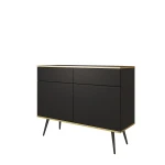 Komoda Oro KSZ107 Czarna Czarne nóżki 