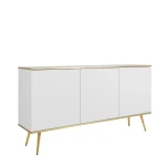 Komoda Oro K160 Biała Złote nóżki