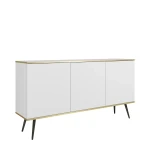 Komoda Oro K160 Biała Czarne nóżki