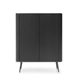 Komoda Zova K103 Czarna Czarne nóżki