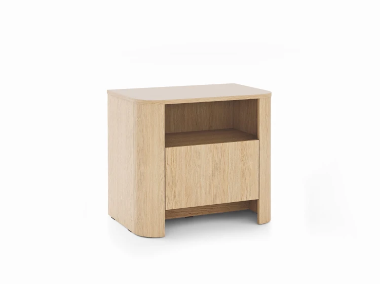 Nowoczesna szafka nocna Bari S58 w kolorze dąb vicenza szerokość 58 cm