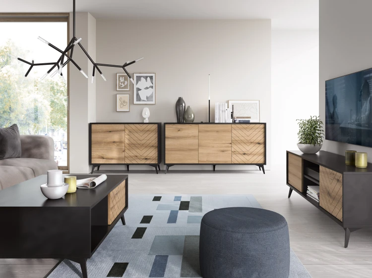 Komoda Diamond KSZ104 w salonie w stylu loft