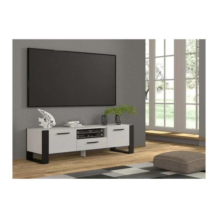Szafka RTV Nuka Biały Mat — 160 cm