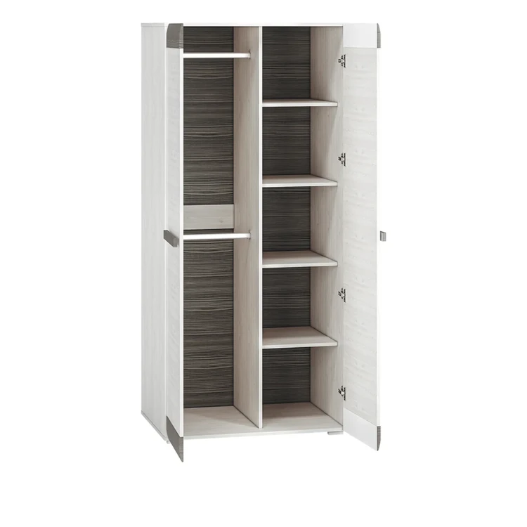 Szafa Blanco 01 Sosna Śnieżna / MDF New Grey