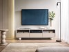 Szafka pod telewizor Albion 160 w nowoczesnym salonie pod ekranem TV styl modern organic