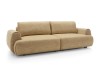 Sofa Pocket Silencio 53 Miodowa widziana pod kątem, podkreślająca głębokość 106 cm i nowoczesny design.