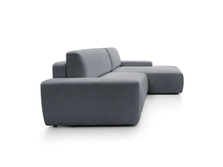 Profil boczny narożnika Bouli M prezentujący zaoblone krawędzie i ergonomiczną linię o wysokości 82 cm.