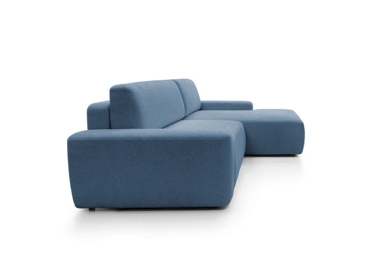 Profil boczny narożnika Bouli M prezentujący zaoblone krawędzie i ergonomiczną bryłę o wysokości 82 cm.