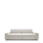 Sofa z funkcją spania i pojemnikiem Bouli Kremowa