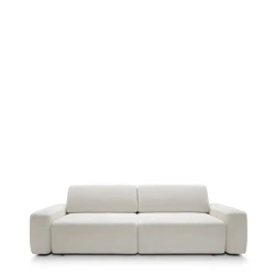 Sofa z funkcją spania i pojemnikiem Bouli Kremowa