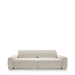 Sofa z funkcją spania i pojemnikiem Bouli Beżowa