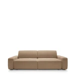 Sofa z funkcją spania i pojemnikiem Bouli Brązowa