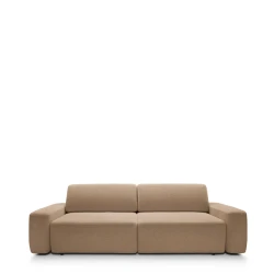 Sofa z funkcją spania i pojemnikiem Bouli Brązowa