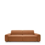 Sofa z funkcją spania i pojemnikiem Bouli Ceglasta