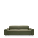 Sofa z funkcją spania i pojemnikiem Bouli Oliwkowa