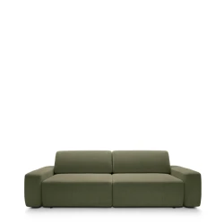 Sofa z funkcją spania i pojemnikiem Bouli Oliwkowa