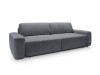 Sofa Bouli Raven 18 Grafitowa widziana pod kątem, podkreślająca zaokrąglone boki i głębokość 105 cm.