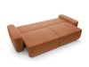 Sofa Bouli rozłożona do funkcji spania o powierzchni 136x200 cm z widocznym systemem SMART.