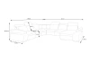 Rysunek techniczny narożnika Odessa IV z naniesionymi wymiarami: 355 cm szerokości, 355/194 cm głębokości oraz wysokością 86-100 cm.