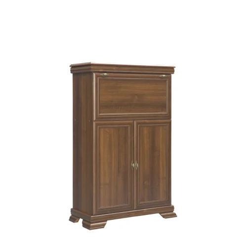 Klasyczna komoda barek Kora KK5 o szerokości 88 cm w kolorze Samoa King, widok z przodu na białym tle.