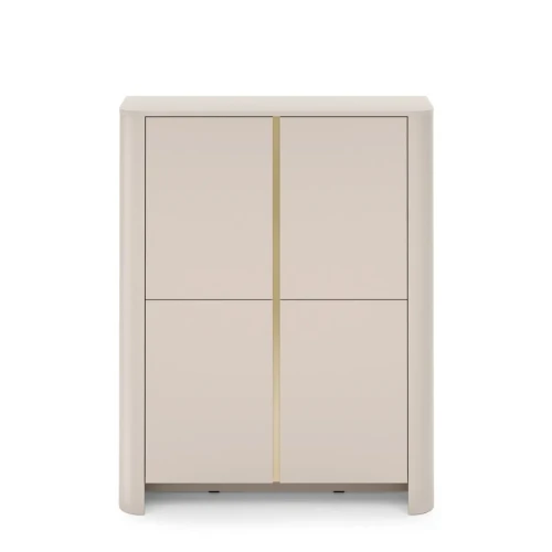 Wysoka komoda Bari K103 kaszmir widok z przodu 103 cm