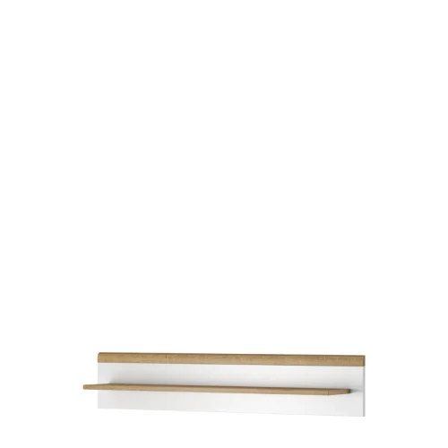 Półka wisząca Primo P107 w kolorze białym i dąb riviera, szerokość 107 cm, styl skandynawski miniatura