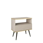 Szafka nocna Oro S54 MDF Beżowa Czarne nóżki