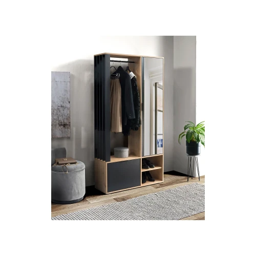 Garderoba Milo ARTISAN/CZARNY – studio