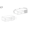 Rysunek techniczny RTV Cali C-7 Artisan – wymiary