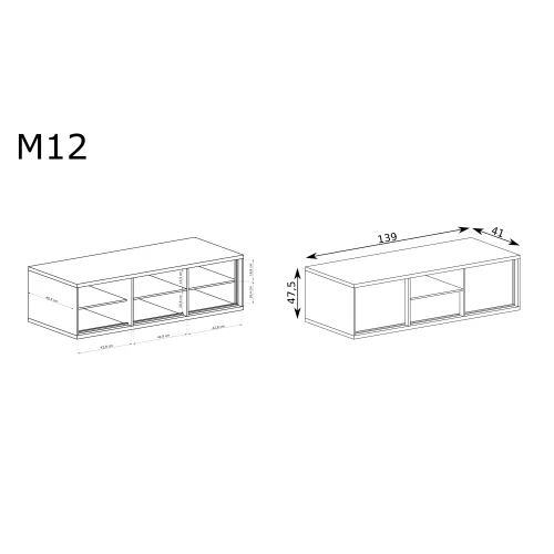Rysunek techniczny RTV Mediolan M-12 Hikora – wymiary