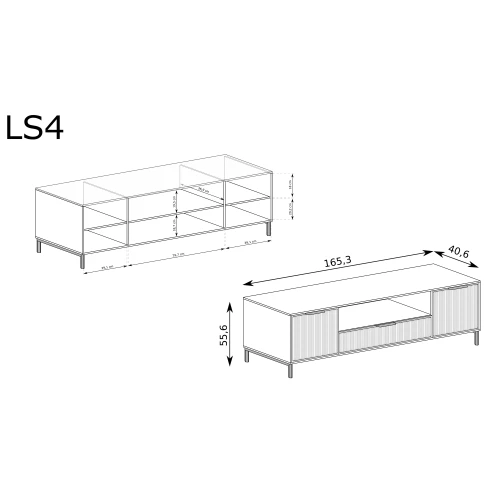 Rysunek techniczny RTV Linka Styles LS-4 Indigo – wymiary