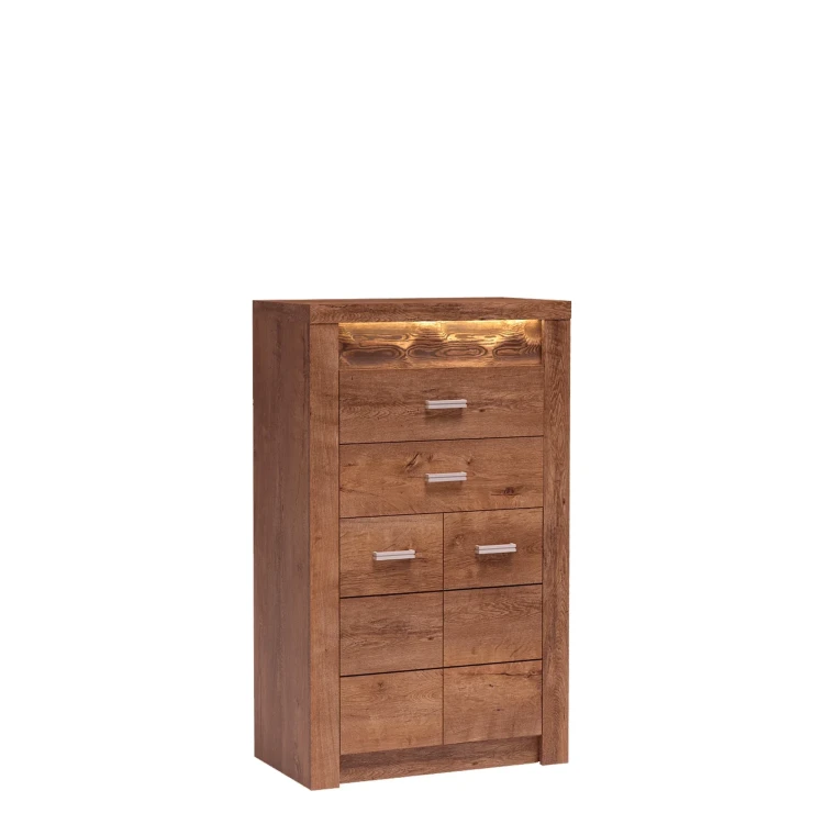 Komoda Indianapolis I-6 Jasny Jesion – widok frontalny studio
