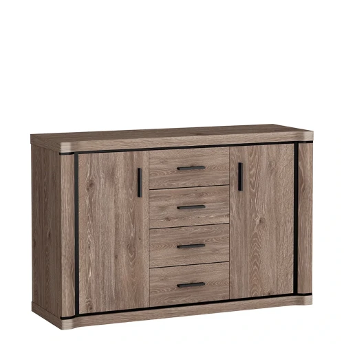 Komoda Dallas D-5 Dąb Truflowy – widok frontalny studio