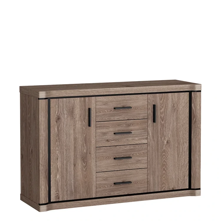 Komoda Dallas D-5 Dąb Truflowy – widok frontalny studio