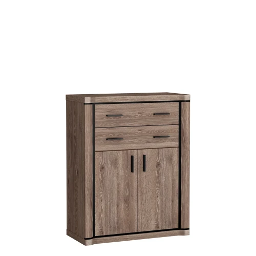 Komoda Dallas D-6 Dąb Truflowy – widok frontalny studio