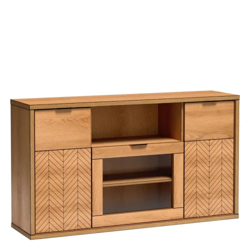 Komoda Fonti F-4 Caramel Oak – widok frontalny studio