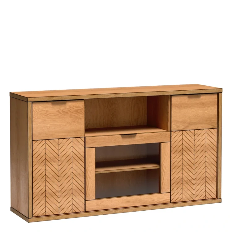 Komoda Fonti F-4 Caramel Oak – widok frontalny studio