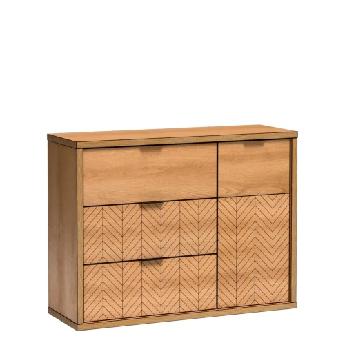 Komoda Fonti F-5 Caramel Oak – widok frontalny studio