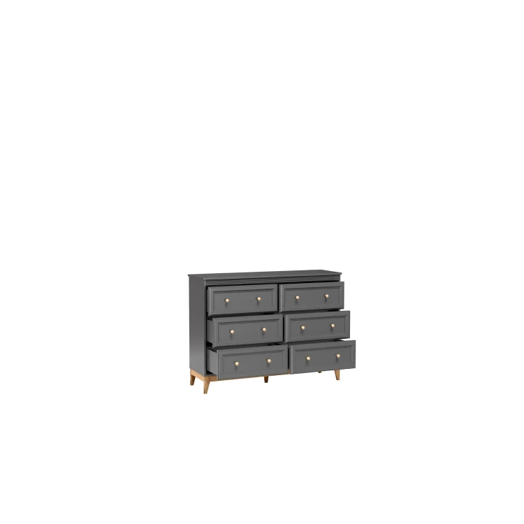 Komoda Terra TA-3 Szary Diament – widok wnętrza