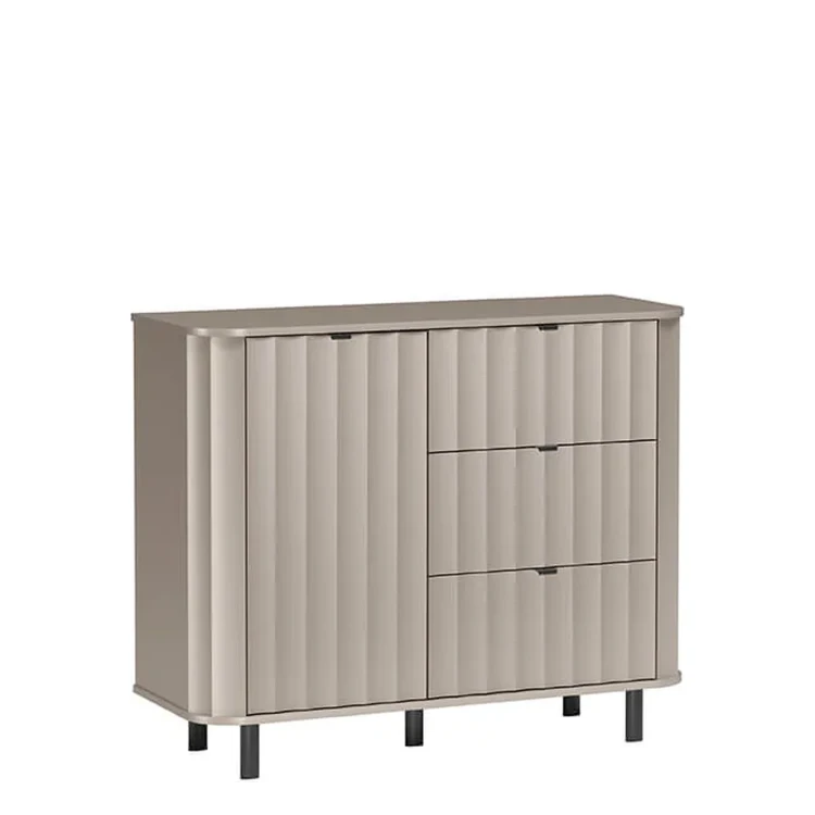Komoda Novado NOVADO-3 Clay Gray – widok frontalny studio