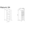 Rysunek techniczny Witryna Malumi MM-4 Czarny Painflow – wymiary