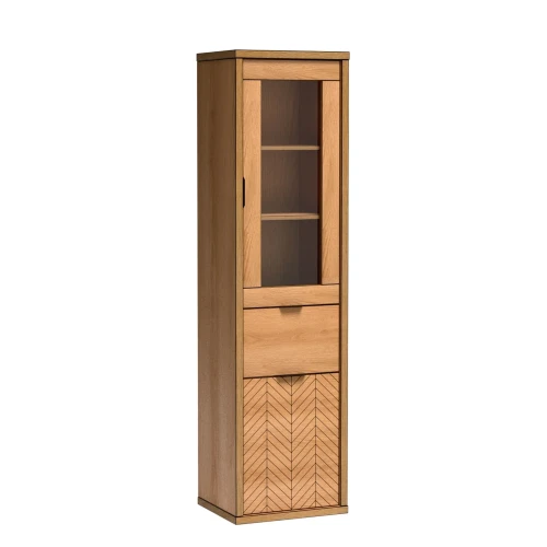 Witryna Fonti F-2 Caramel Oak – widok frontalny studio
