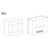 Rysunek techniczny Szafa Natural N3 Ribbeck – wymiary