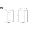 Rysunek techniczny Szafa Mediolan M-1 Hikora – wymiary