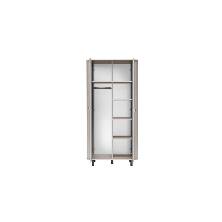 Szafa Novado NOVADO-8 Clay Gray – widok wnętrza – ujęcie 4